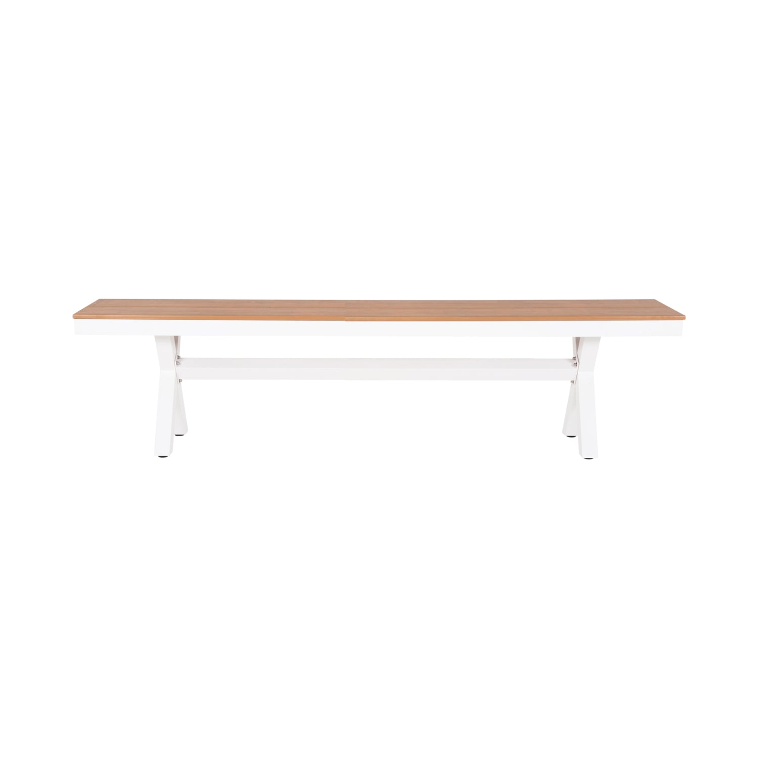 ΠΑΓΚΑΚΙ ΑΛΟΥΜΙΝΙΟΥ TAWNEE HM6038.02 ΛΕΥΚΟ-POLYWOOD ΚΑΘΙΣΜΑ ΦΥΣΙΚΟ 150x36x45Υεκ. - Pakobazaar