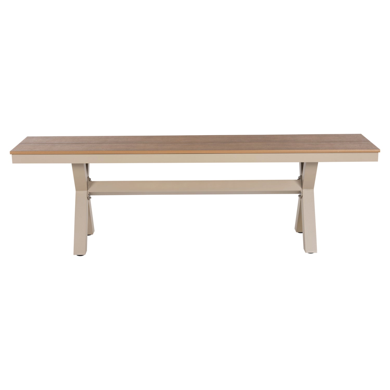 ΠΑΓΚΑΚΙ ΑΛΟΥΜΙΝΙΟΥ TAWNEE HM6038.04 ΣΑΜΠΑΝΙ-POLYWOOD ΚΑΘΙΣΜΑ ΦΥΣΙΚΟ 150x36x45Υεκ. - Pakobazaar