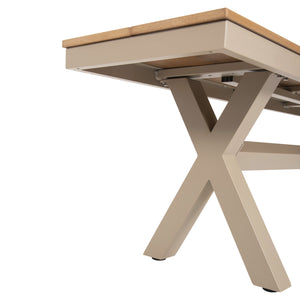 ΠΑΓΚΑΚΙ ΑΛΟΥΜΙΝΙΟΥ TAWNEE HM6038.04 ΣΑΜΠΑΝΙ-POLYWOOD ΚΑΘΙΣΜΑ ΦΥΣΙΚΟ 150x36x45Υεκ. - Pakobazaar