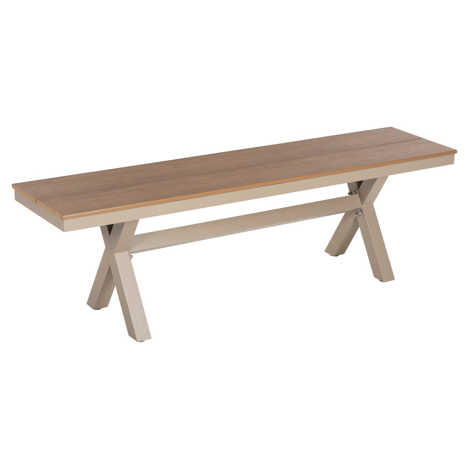 ΠΑΓΚΑΚΙ ΑΛΟΥΜΙΝΙΟΥ TAWNEE HM6038.04 ΣΑΜΠΑΝΙ-POLYWOOD ΚΑΘΙΣΜΑ ΦΥΣΙΚΟ 150x36x45Υεκ. - Pakobazaar