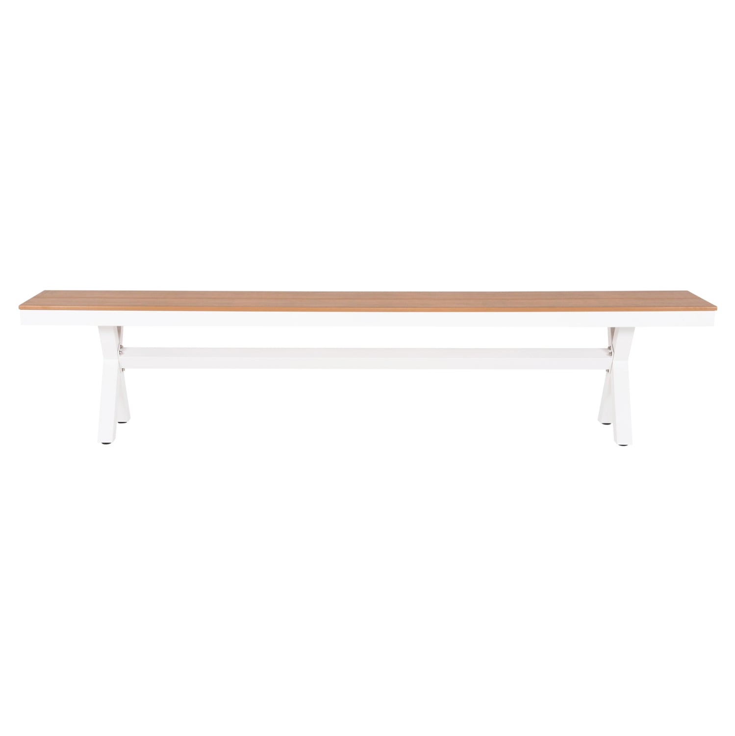 ΠΑΓΚΑΚΙ ΑΛΟΥΜΙΝΙΟΥ TAWNEE HM6040.02 ΛΕΥΚΟ-POLYWOOD ΚΑΘΙΣΜΑ ΦΥΣΙΚΟ 220x36x44,5Υεκ. - Pakobazaar