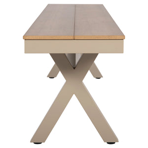 ΠΑΓΚΑΚΙ ΑΛΟΥΜΙΝΙΟΥ TAWNEE HM6040.04 ΣΑΜΠΑΝΙ-POLYWOOD ΚΑΘΙΣΜΑ ΦΥΣΙΚΟ 220x36x44,5Υεκ. - Pakobazaar