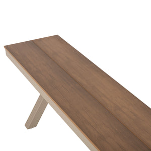 ΠΑΓΚΑΚΙ ΑΛΟΥΜΙΝΙΟΥ TAWNEE HM6040.04 ΣΑΜΠΑΝΙ-POLYWOOD ΚΑΘΙΣΜΑ ΦΥΣΙΚΟ 220x36x44,5Υεκ. - Pakobazaar