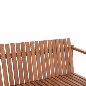 ΠΑΓΚΑΚΙ ΚΗΠΟΥ 2ΘΕΣΙΟ VED HM18124 ΞΥΛΟ TEAK--ΦΥΣΙΚΟ ΧΡΩΜΑ 130x60x86Υεκ. - Pakobazaar