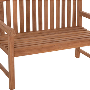 ΠΑΓΚΑΚΙ ΚΗΠΟΥ 2ΘΕΣΙΟ ELENA HM6651 ΞΥΛΟ TEAK--ΦΥΣΙΚΟ 120x60x95Υεκ. - Pakobazaar