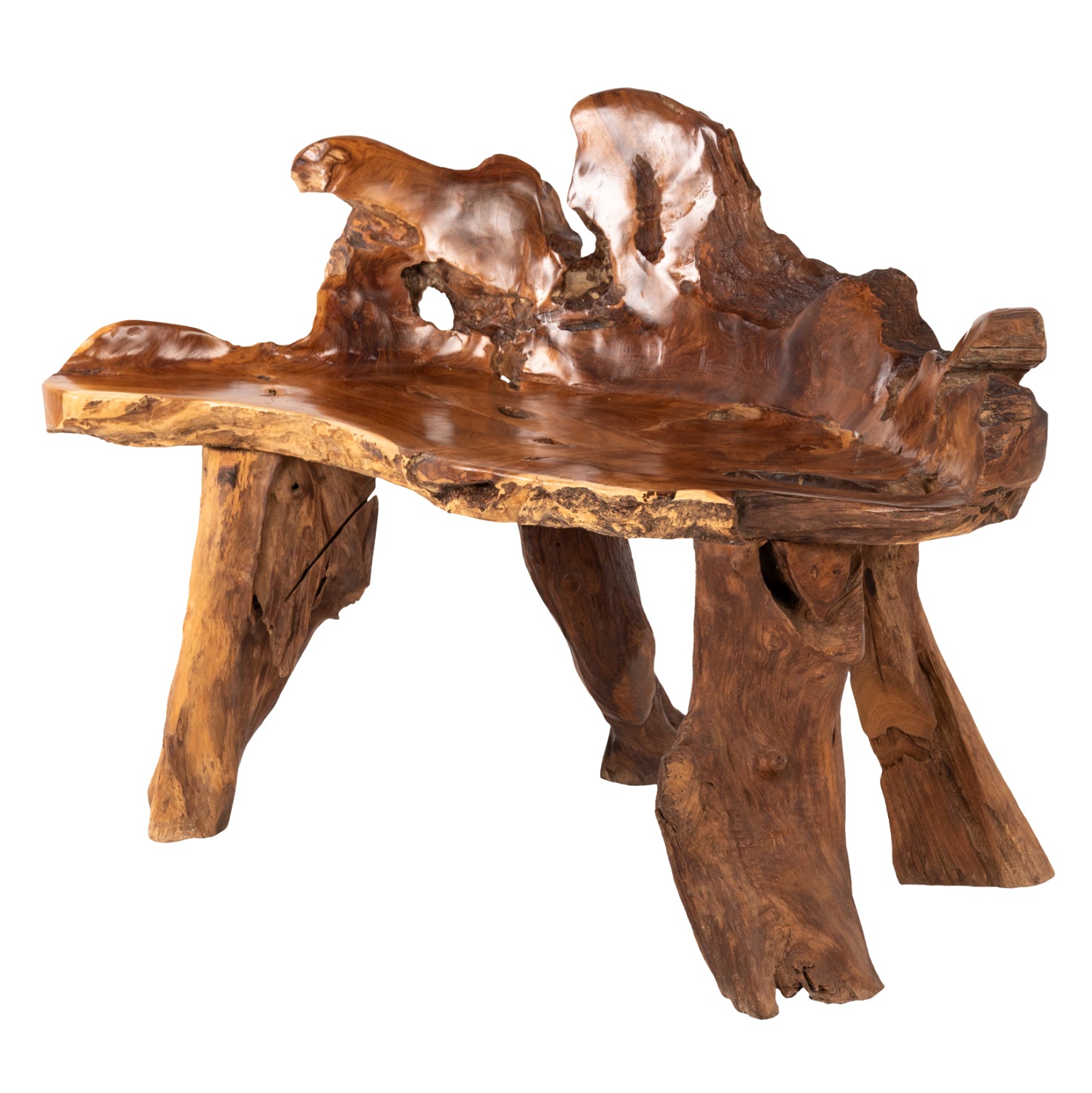 ΠΑΓΚΑΚΙ ΜΑΣΙΦ ΞΥΛΟ ΤEAK ΦΥΣΙΚΟ HM9398 130x52x80Υεκ. - Pakobazaar