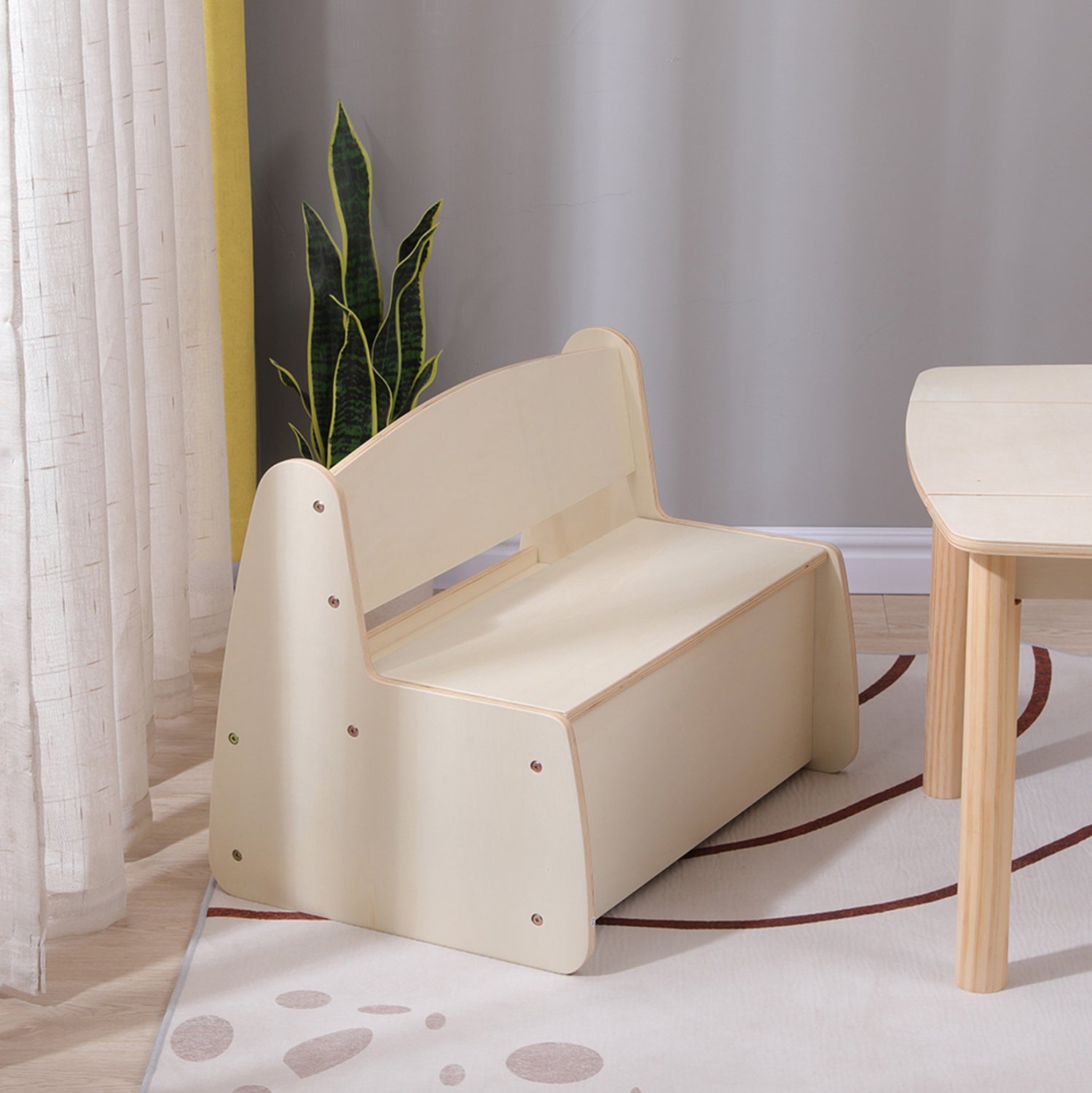 ΠΑΓΚΑΚΙ ΠΑΙΔΙΚΟ ΜΕ ΑΠΟΘ.ΧΩΡΟ RICKI HM18342.01 MDF & ΚΟΝΤΡΑΠΛΑΚΕ ΦΥΣΙΚΟ 63x44x48Υεκ - Pakobazaar