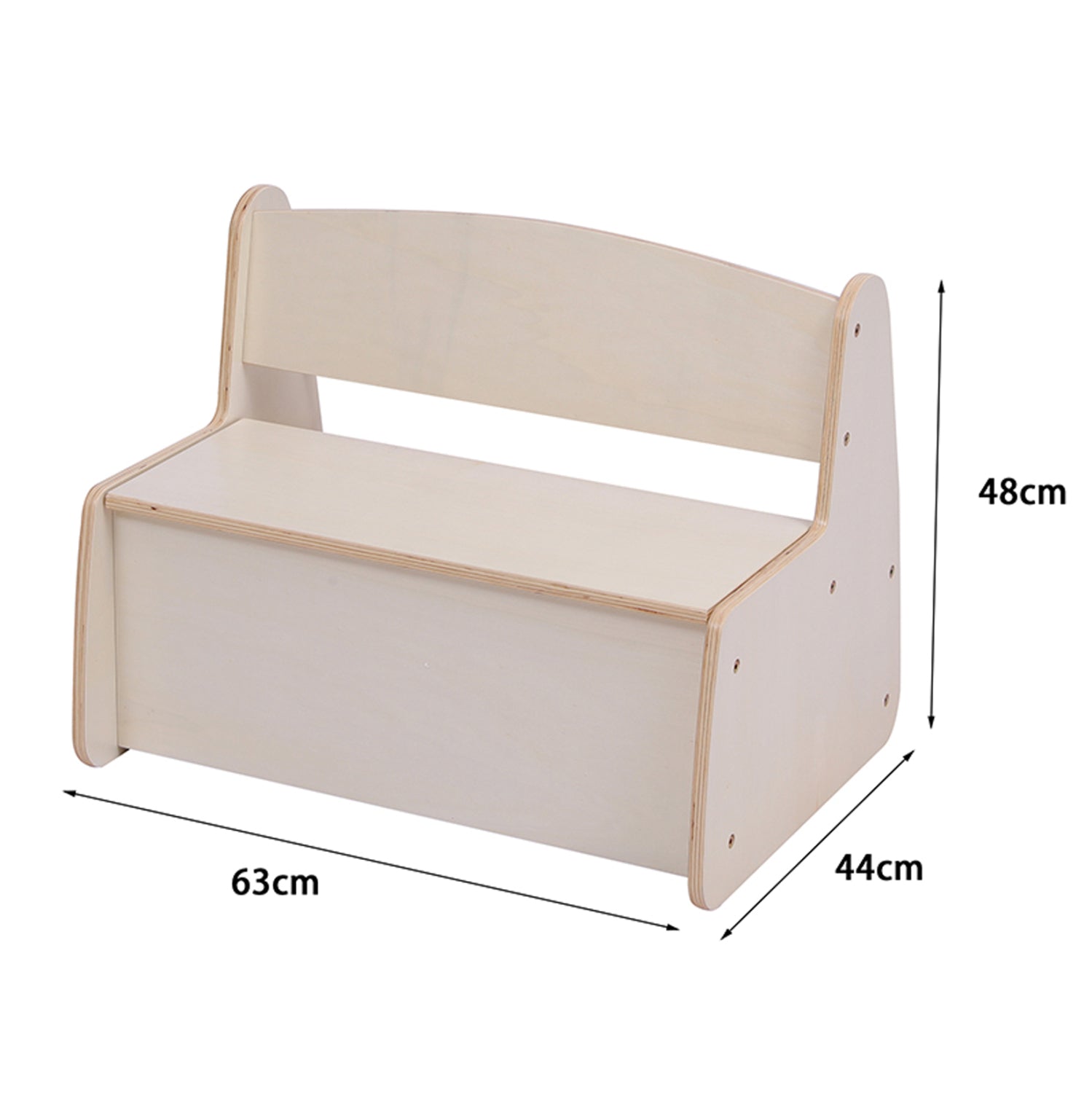 ΠΑΓΚΑΚΙ ΠΑΙΔΙΚΟ ΜΕ ΑΠΟΘ.ΧΩΡΟ RICKI HM18342.01 MDF & ΚΟΝΤΡΑΠΛΑΚΕ ΦΥΣΙΚΟ 63x44x48Υεκ - Pakobazaar