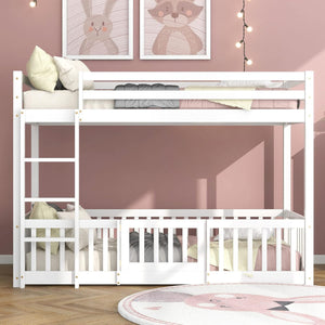 ΠΑΙΔΙΚΗ ΚΟΥΚΕΤΑ τ.MONTESSORI ΜΕ ΠΑΡΚΑΚΙ PLAYKID HM703.03 ΞΥΛΟ ΠΕΥΚΟΥ ΛΕΥΚΟ ΓΙΑ 190x90εκ - Pakobazaar