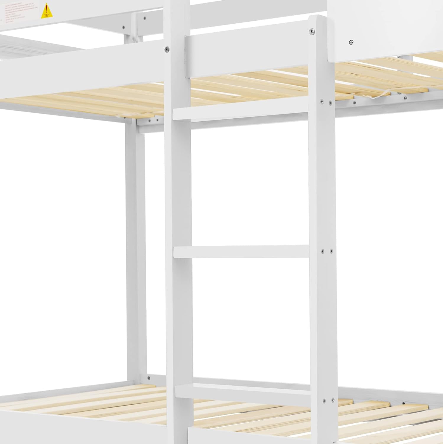 ΠΑΙΔΙΚΗ ΚΟΥΚΕΤΑ ΣΠΙΤΑΚΙ  τ.MONTESSORI HOOD HM705.03 ΞΥΛΟ ΠΕΥΚΟΥ ΣΕ ΛΕΥΚΟ-ΣΤΡΩΜΑΤΑ 190x90εκ - Pakobazaar