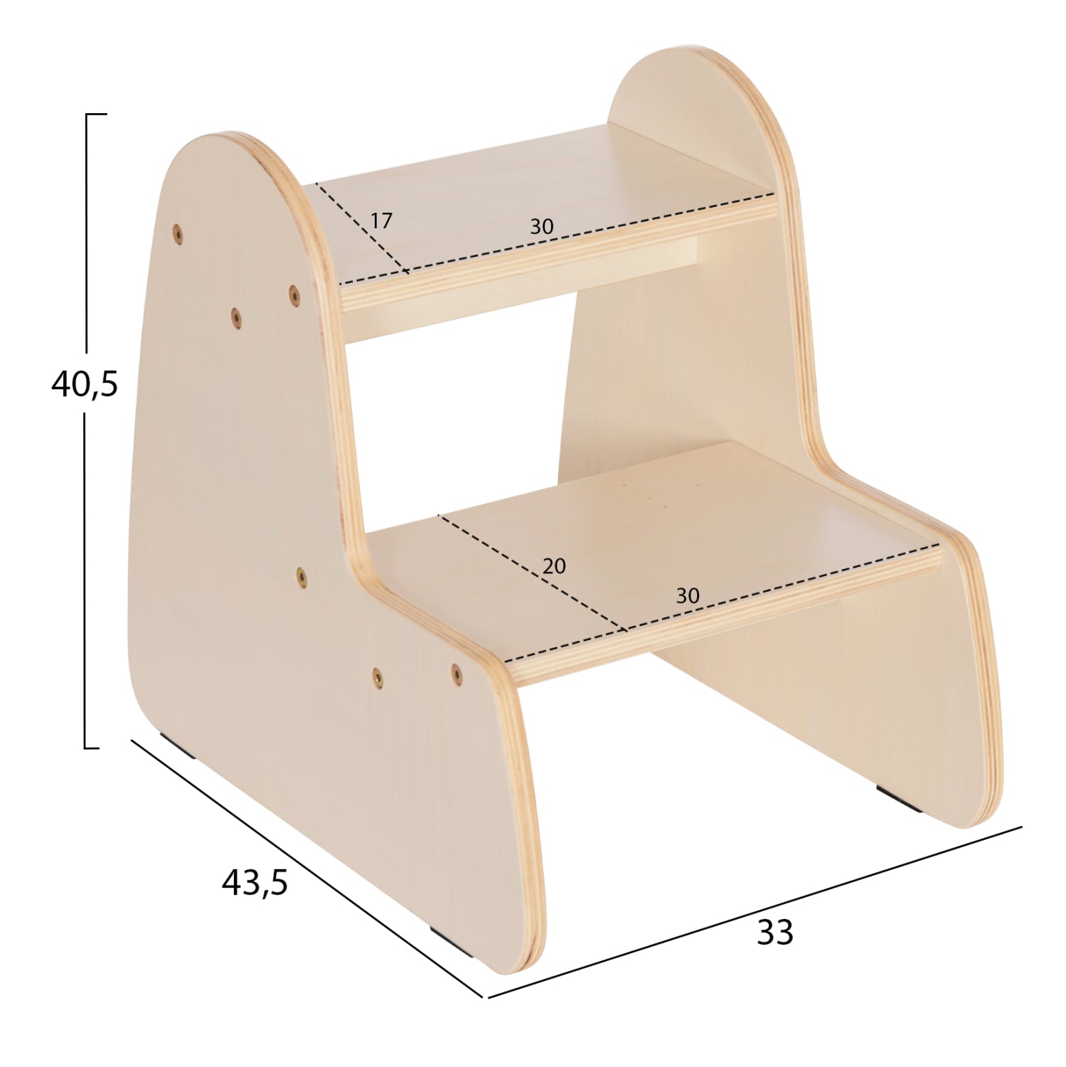 ΠΑΙΔΙΚΗ ΣΚΑΛΑ/ΣΚΑΜΠΟ RICKI HM18340.01 MDF & ΚΟΝΤΡΑΠΛΑΚΕ ΦΥΣΙΚΟ 33x43.5x40.5Υεκ - Pakobazaar