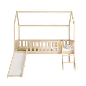 ΠΑΙΔΙΚΟ ΚΡΕΒΑΤΙ τ.MONTESSORI ΜΕ ΤΣΟΥΛΗΘΡΑ PHYLLIS HM701.01 ΞΥΛΟ ΠΕΥΚΟΥ ΦΥΣΙΚΟ ΓΙΑ 90x190εκ - Pakobazaar