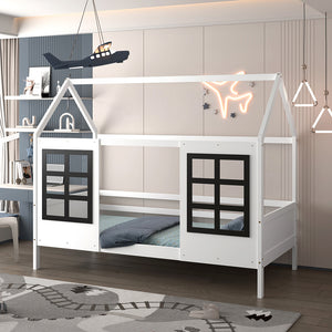 ΠΑΙΔΙΚΟ ΚΡΕΒΑΤΙ τ.MONTESSORI DOMER HM742.01 ΞΥΛΟ ΠΕΥΚΟΥ ΛΕΥΚΟ--ΓΙΑ 90x190εκ - Pakobazaar