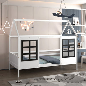 ΠΑΙΔΙΚΟ ΚΡΕΒΑΤΙ τ.MONTESSORI DOMER HM742.01 ΞΥΛΟ ΠΕΥΚΟΥ ΛΕΥΚΟ--ΓΙΑ 90x190εκ - Pakobazaar