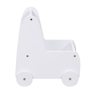 ΠΑΙΔΙΚΟ ΤΡΟΛΕΥ/ΚΑΡΟΤΣΑΚΙ RICKI HM18341.03 MDF & ΚΟΝΤΡΑΠΛΑΚΕ ΛΕΥΚΟ 33x45x50Υεκ - Pakobazaar