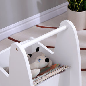 ΠΑΙΔΙΚΟ ΤΡΟΛΕΥ/ΚΑΡΟΤΣΑΚΙ RICKI HM18341.03 MDF & ΚΟΝΤΡΑΠΛΑΚΕ ΛΕΥΚΟ 33x45x50Υεκ - Pakobazaar