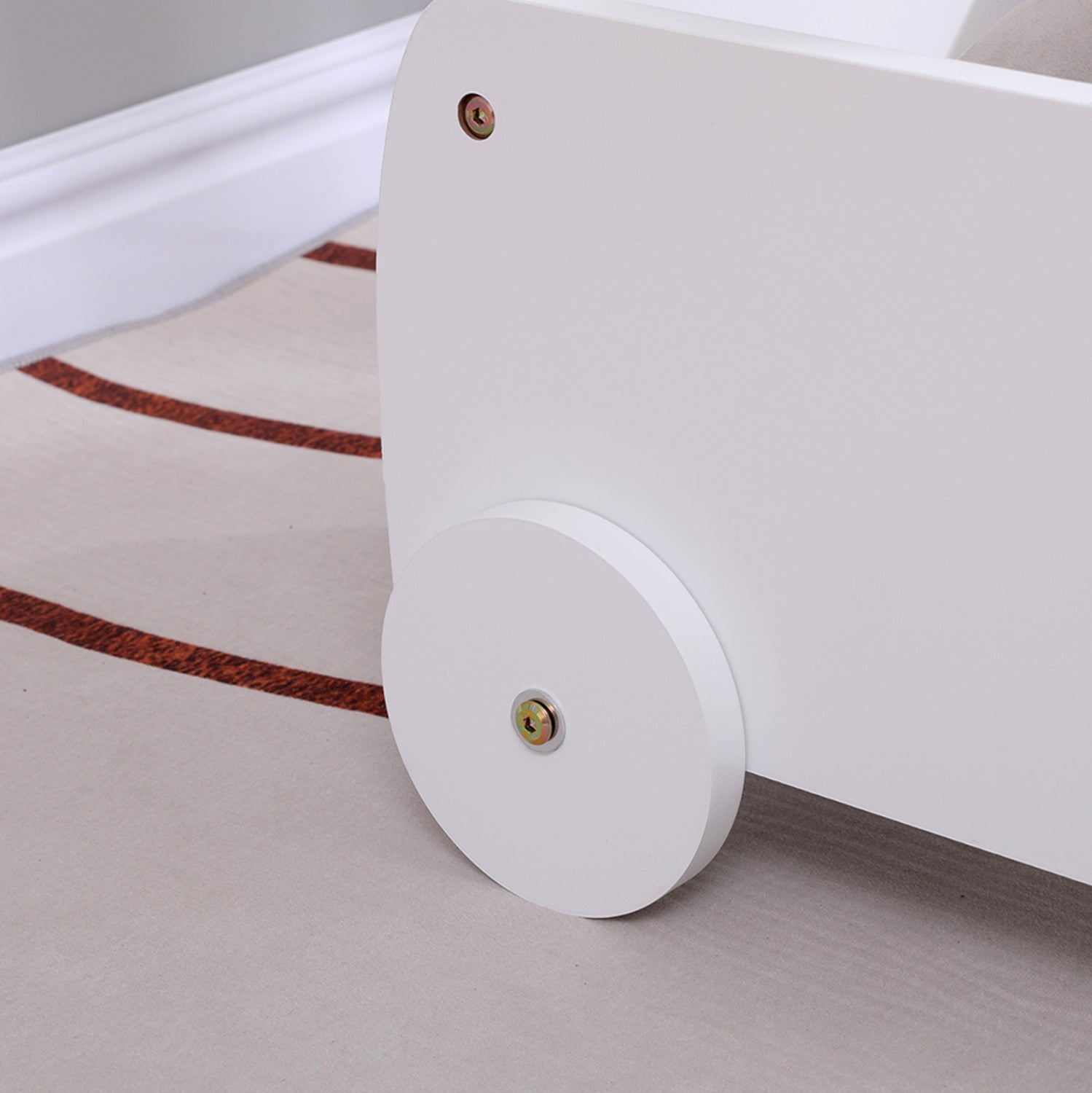 ΠΑΙΔΙΚΟ ΤΡΟΛΕΥ/ΚΑΡΟΤΣΑΚΙ RICKI HM18341.03 MDF & ΚΟΝΤΡΑΠΛΑΚΕ ΛΕΥΚΟ 33x45x50Υεκ - Pakobazaar