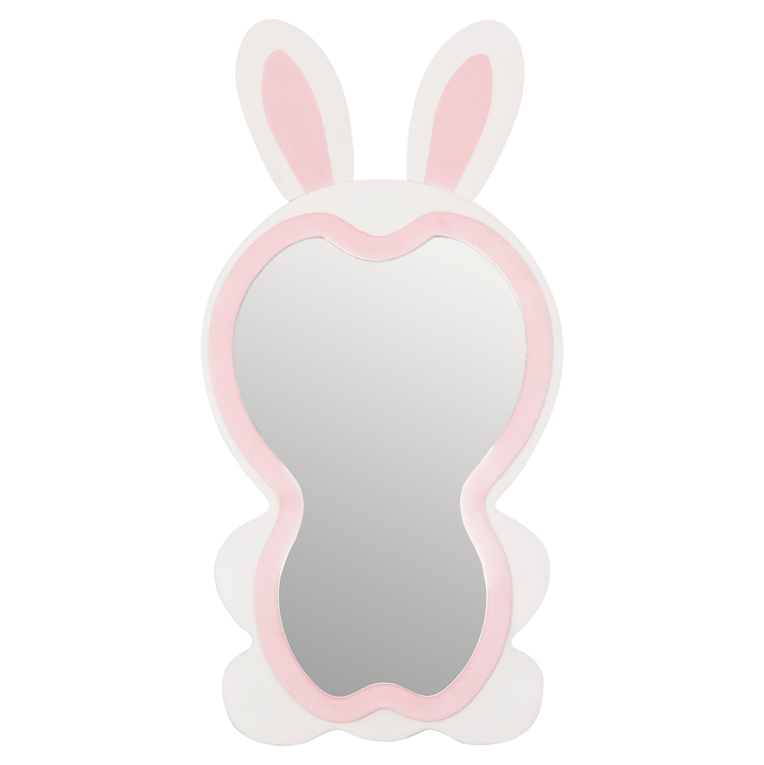 ΠΑΙΔΙΚΟΣ ΚΑΘΡΕΦΤΗΣ ΔΑΠΕΔΟΥ BUNNY HM4489.01 MDF ΡΟΖ & ΛΕΥΚΟ-ΜΑΥΡΟ STAND 80x162Υεκ. - Pakobazaar