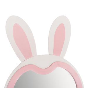 ΠΑΙΔΙΚΟΣ ΚΑΘΡΕΦΤΗΣ ΔΑΠΕΔΟΥ BUNNY HM4489.01 MDF ΡΟΖ & ΛΕΥΚΟ-ΜΑΥΡΟ STAND 80x162Υεκ. - Pakobazaar