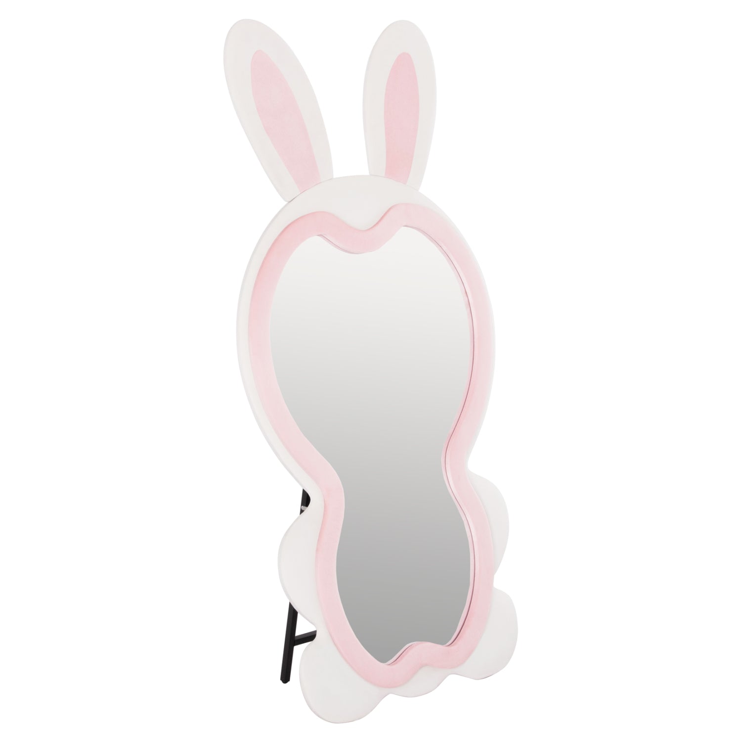 ΠΑΙΔΙΚΟΣ ΚΑΘΡΕΦΤΗΣ ΔΑΠΕΔΟΥ BUNNY HM4489.01 MDF ΡΟΖ & ΛΕΥΚΟ-ΜΑΥΡΟ STAND 80x162Υεκ. - Pakobazaar