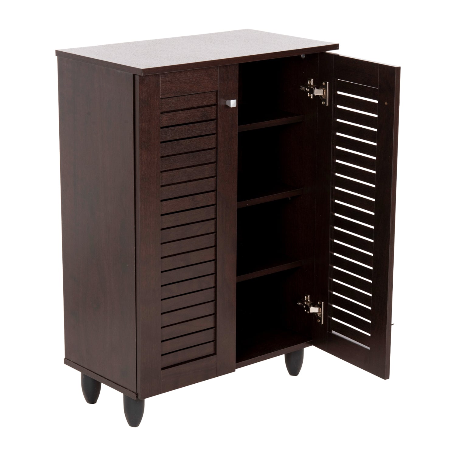 ΠΑΠΟΥΤΣΟΘΗΚΗ-ΝΤΟΥΛΑΠΑ PROLLY HM9608.01 ΜΕΛΑΜΙΝΗ WENGE-2ΠΟΡΤΕΣ-4ΡΑΦΙΑ 60x34x88Υεκ. - Pakobazaar