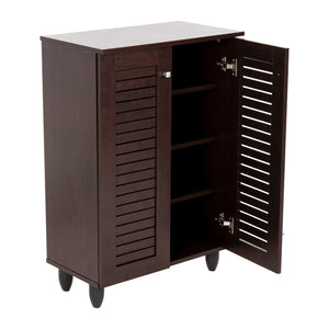 ΠΑΠΟΥΤΣΟΘΗΚΗ-ΝΤΟΥΛΑΠΑ PROLLY HM9608.01 ΜΕΛΑΜΙΝΗ WENGE-2ΠΟΡΤΕΣ-4ΡΑΦΙΑ 60x34x88Υεκ. - Pakobazaar