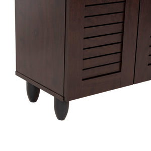 ΠΑΠΟΥΤΣΟΘΗΚΗ-ΝΤΟΥΛΑΠΑ PROLLY HM9608.01 ΜΕΛΑΜΙΝΗ WENGE-2ΠΟΡΤΕΣ-4ΡΑΦΙΑ 60x34x88Υεκ. - Pakobazaar