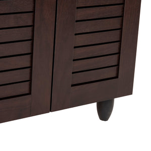 ΠΑΠΟΥΤΣΟΘΗΚΗ-ΝΤΟΥΛΑΠΑ PROLLY HM9608.01 ΜΕΛΑΜΙΝΗ WENGE-2ΠΟΡΤΕΣ-4ΡΑΦΙΑ 60x34x88Υεκ. - Pakobazaar