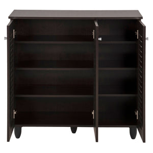 ΠΑΠΟΥΤΣΟΘΗΚΗ-ΝΤΟΥΛΑΠΑ PROLLY HM9609.01 ΜΕΛΑΜΙΝΗ WENGE-3ΠΟΡΤΕΣ-4ΡΑΦΙΑ 87x32x88Υεκ. - Pakobazaar