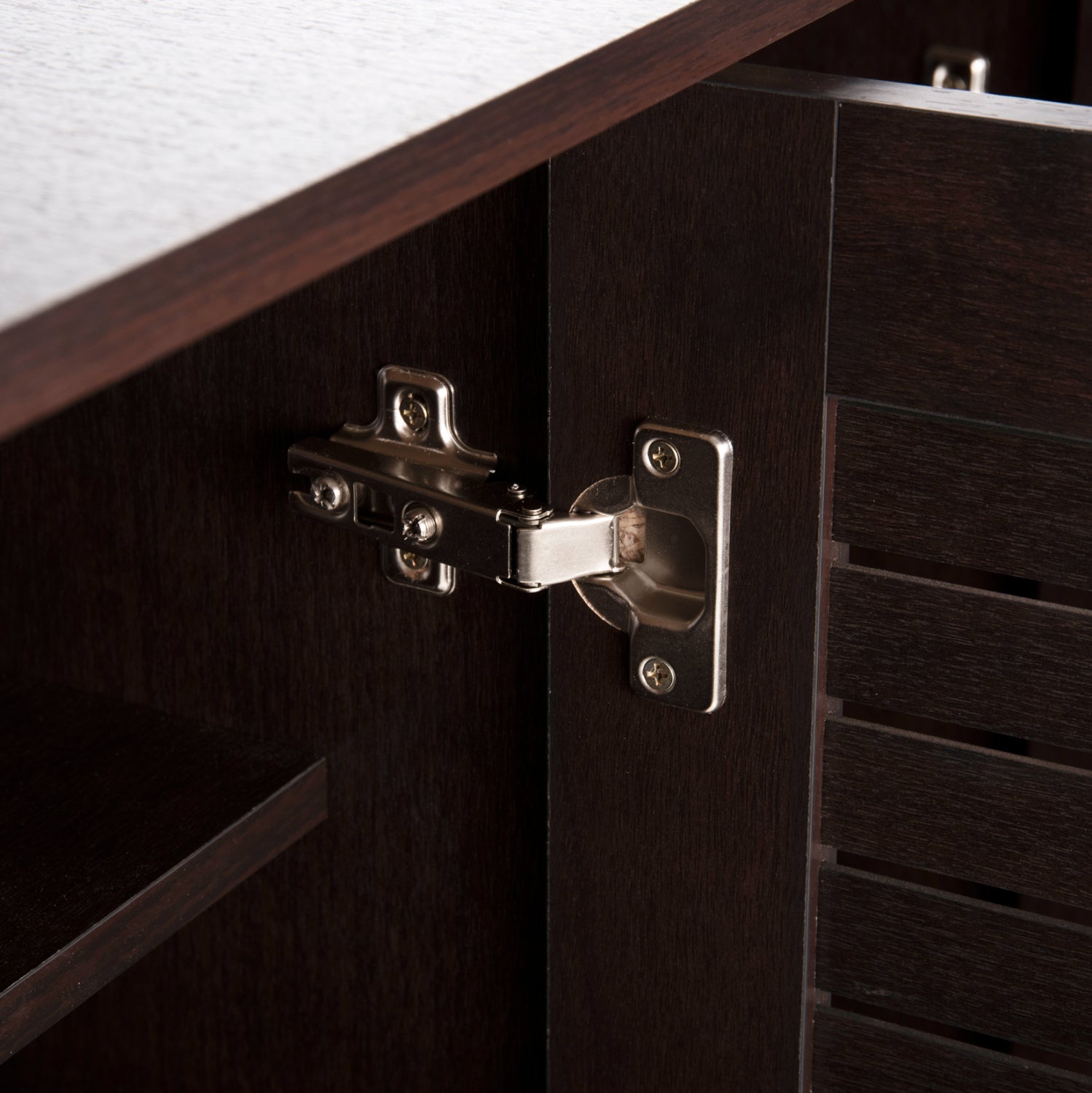ΠΑΠΟΥΤΣΟΘΗΚΗ-ΝΤΟΥΛΑΠΑ PROLLY HM9609.01 ΜΕΛΑΜΙΝΗ WENGE-3ΠΟΡΤΕΣ-4ΡΑΦΙΑ 87x32x88Υεκ. - Pakobazaar