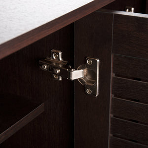 ΠΑΠΟΥΤΣΟΘΗΚΗ-ΝΤΟΥΛΑΠΑ PROLLY HM9609.01 ΜΕΛΑΜΙΝΗ WENGE-3ΠΟΡΤΕΣ-4ΡΑΦΙΑ 87x32x88Υεκ. - Pakobazaar
