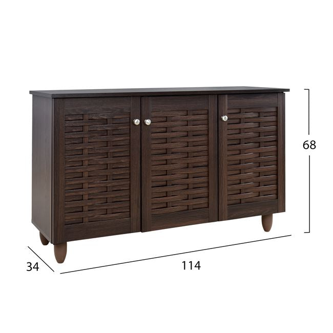 ΠΑΠΟΥΤΣΟΘΗΚΗ-ΝΤΟΥΛΑΠΙ 3 ΠΟΡΤΕΣ IGGY HM2211.01 WENGE 114Χ34Χ68εκ. - Pakobazaar