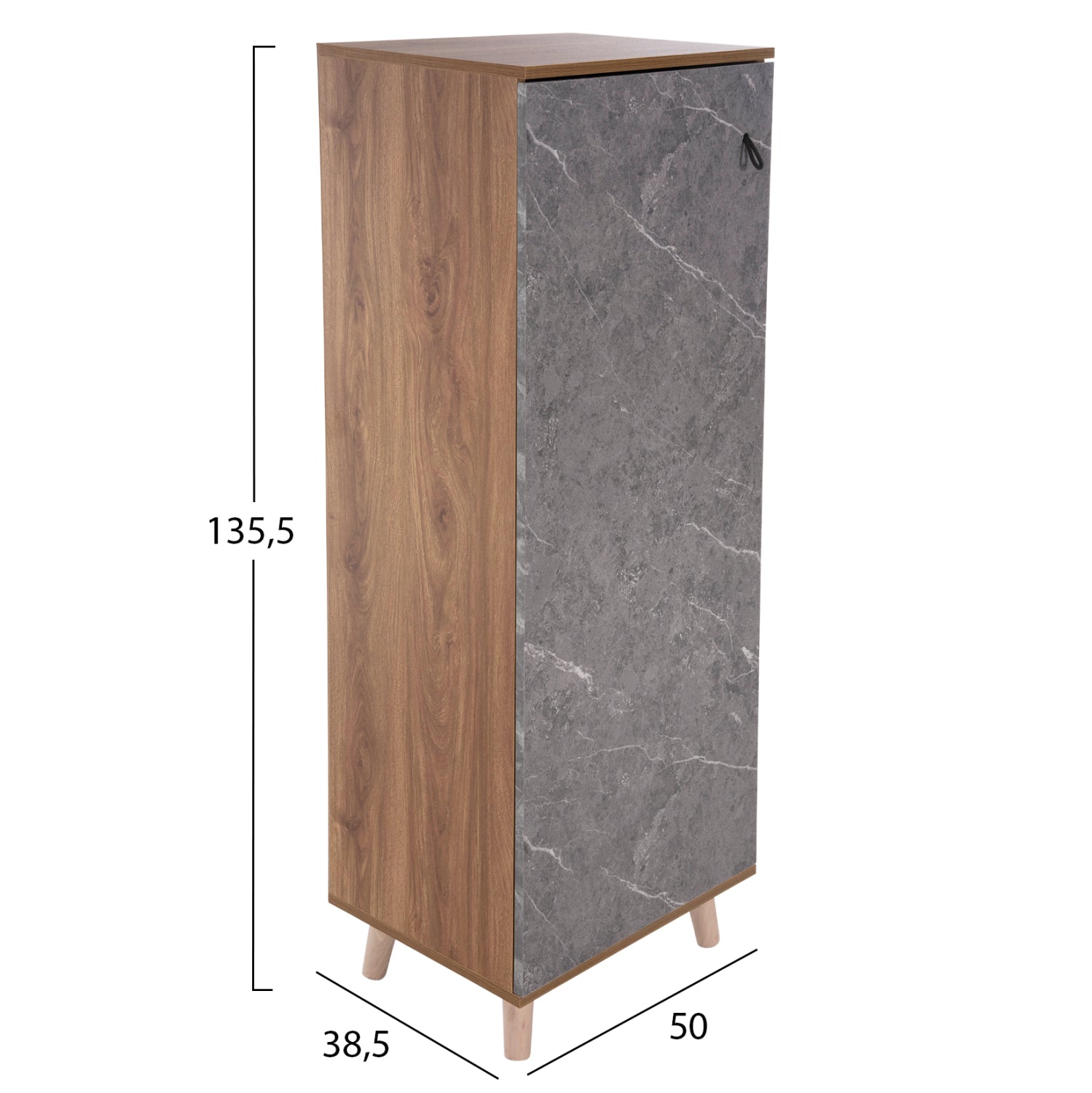 ΠΑΠΟΥΤΣΟΘΗΚΗ-ΝΤΟΥΛΑΠΙ ALVARO HM8954.12 ΜΕΛΑΜΙΝΗ SONAMA-STONE TEXTURE 50Χ38Χ135Yεκ. - Pakobazaar