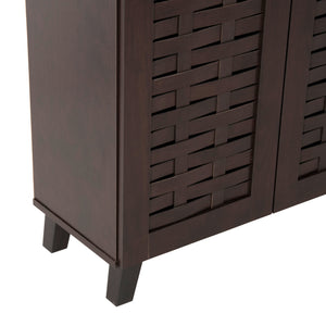 ΠΑΠΟΥΤΣΟΘΗΚΗ-ΝΤΟΥΛΑΠΙ PRODY HM9610.01 ΜΕΛΑΜΙΝΗ WENGE 3 ΠΟΡΤΕΣ 115x34x89Υεκ. - Pakobazaar