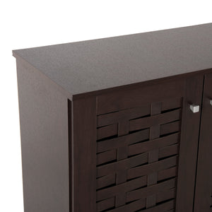 ΠΑΠΟΥΤΣΟΘΗΚΗ-ΝΤΟΥΛΑΠΙ PRODY HM9610.01 ΜΕΛΑΜΙΝΗ WENGE 3 ΠΟΡΤΕΣ 115x34x89Υεκ. - Pakobazaar