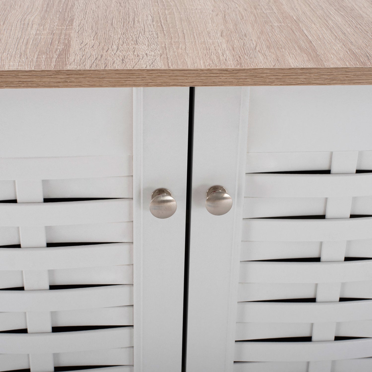 ΠΑΠΟΥΤΣΟΘΗΚΗ-ΝΤΟΥΛΑΠΙ ΜΕΛΑΜΙΝΗΣ ΜΕ 3ΠΟΡΤΕΣ HM2211.06 SONAMA-ΛΕΥΚΗ 114,5x34x68 εκ. - Pakobazaar