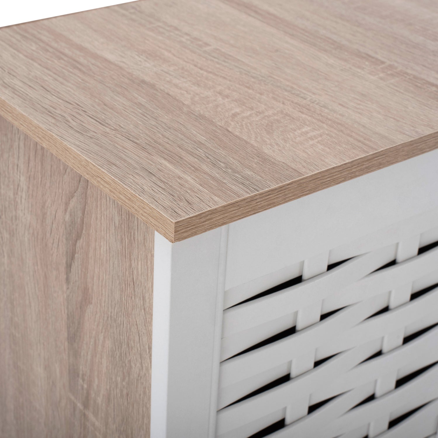 ΠΑΠΟΥΤΣΟΘΗΚΗ-ΝΤΟΥΛΑΠΙ ΜΕΛΑΜΙΝΗΣ ΜΕ 3ΠΟΡΤΕΣ HM2211.06 SONAMA-ΛΕΥΚΗ 114,5x34x68 εκ. - Pakobazaar