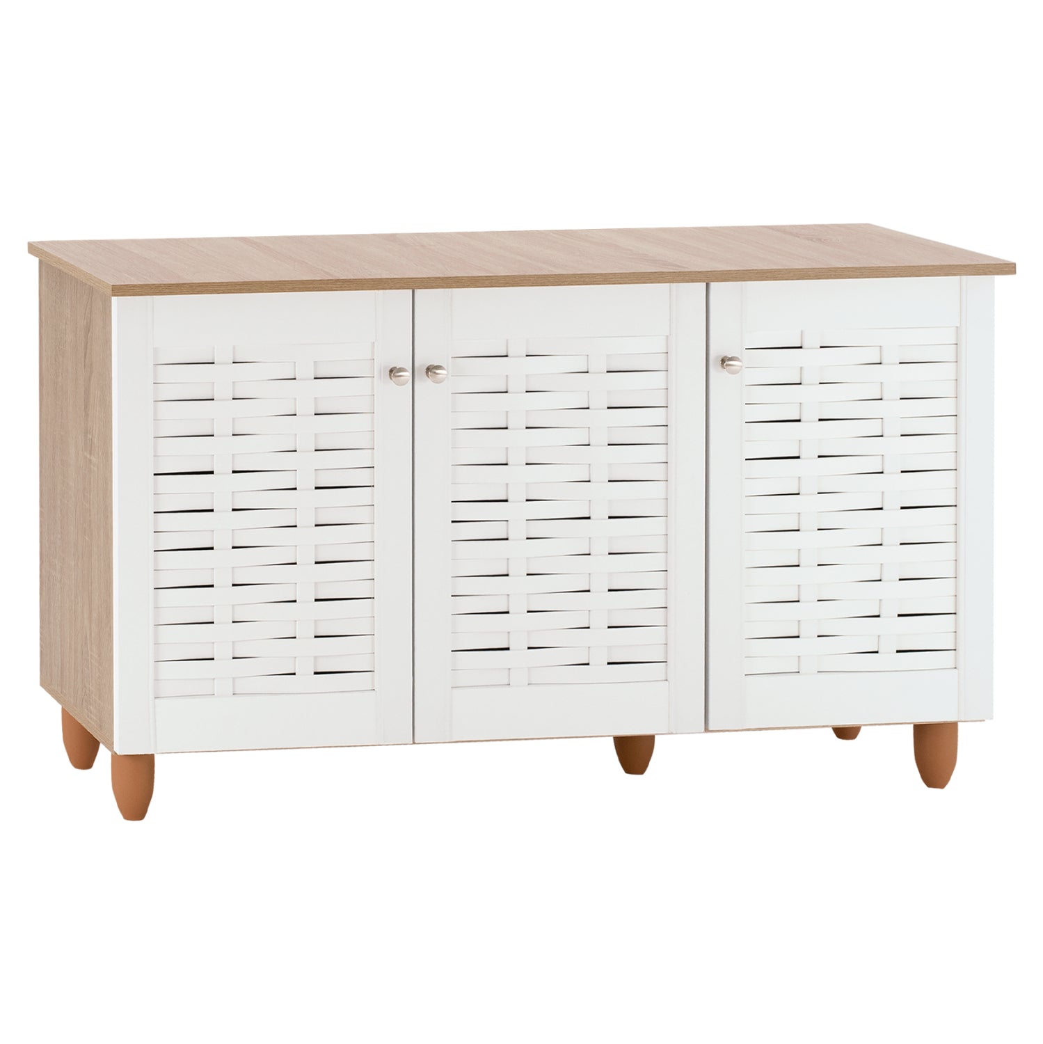 ΠΑΠΟΥΤΣΟΘΗΚΗ-ΝΤΟΥΛΑΠΙ ΜΕΛΑΜΙΝΗΣ ΜΕ 3ΠΟΡΤΕΣ HM2211.06 SONAMA-ΛΕΥΚΗ 114,5x34x68 εκ. - Pakobazaar