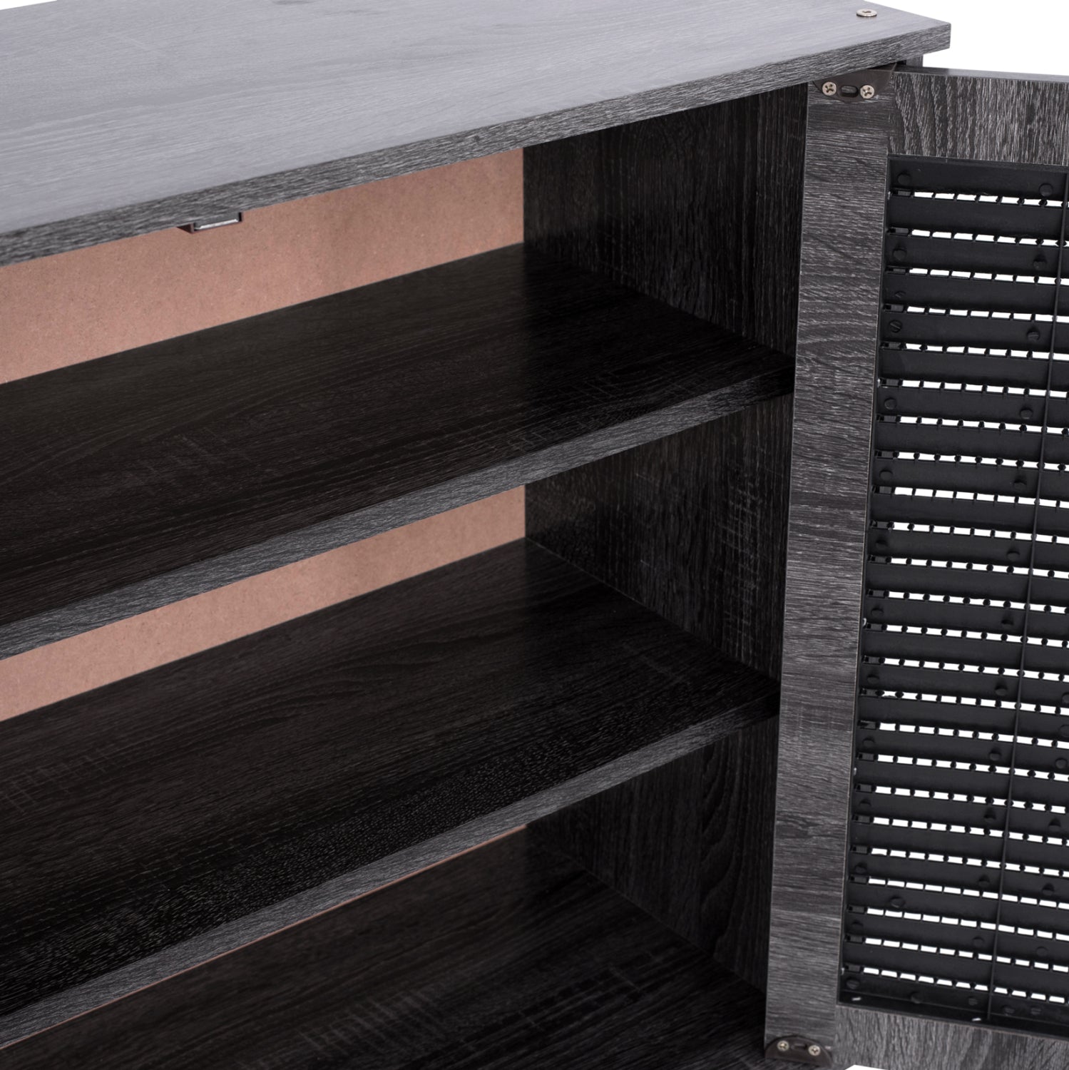 ΠΑΠΟΥΤΣΟΘΗΚΗ-ΝΤΟΥΛΑΠΙ MCKENNA ΞΥΛ.3ΠΟΡΤΕΣ HM2267.01 ΑΝΘΡΑΚΙ 112x30x68,5 cm - Pakobazaar