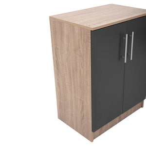ΠΑΠΟΥΤΣΟΘΗΚΗ ΝΤΟΥΛΑΠΙ ΞΥΛΙΝΗ EMERIE HM2206.04 SONAMA-ΓΚΡΙ 60X40,5X80 εκ. - Pakobazaar