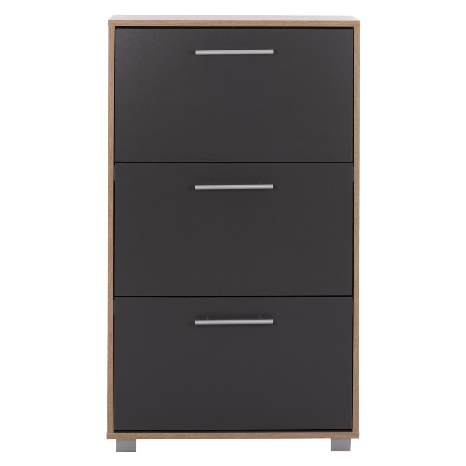 ΠΑΠΟΥΤΣΟΘΗΚΗ ΞΥΛΙΝΗ DAVINA HM2221.04 SONAMA-ΓΚΡΙ 3ΘΕΣΕΩΝ 62Χ24Χ110Υεκ - Pakobazaar