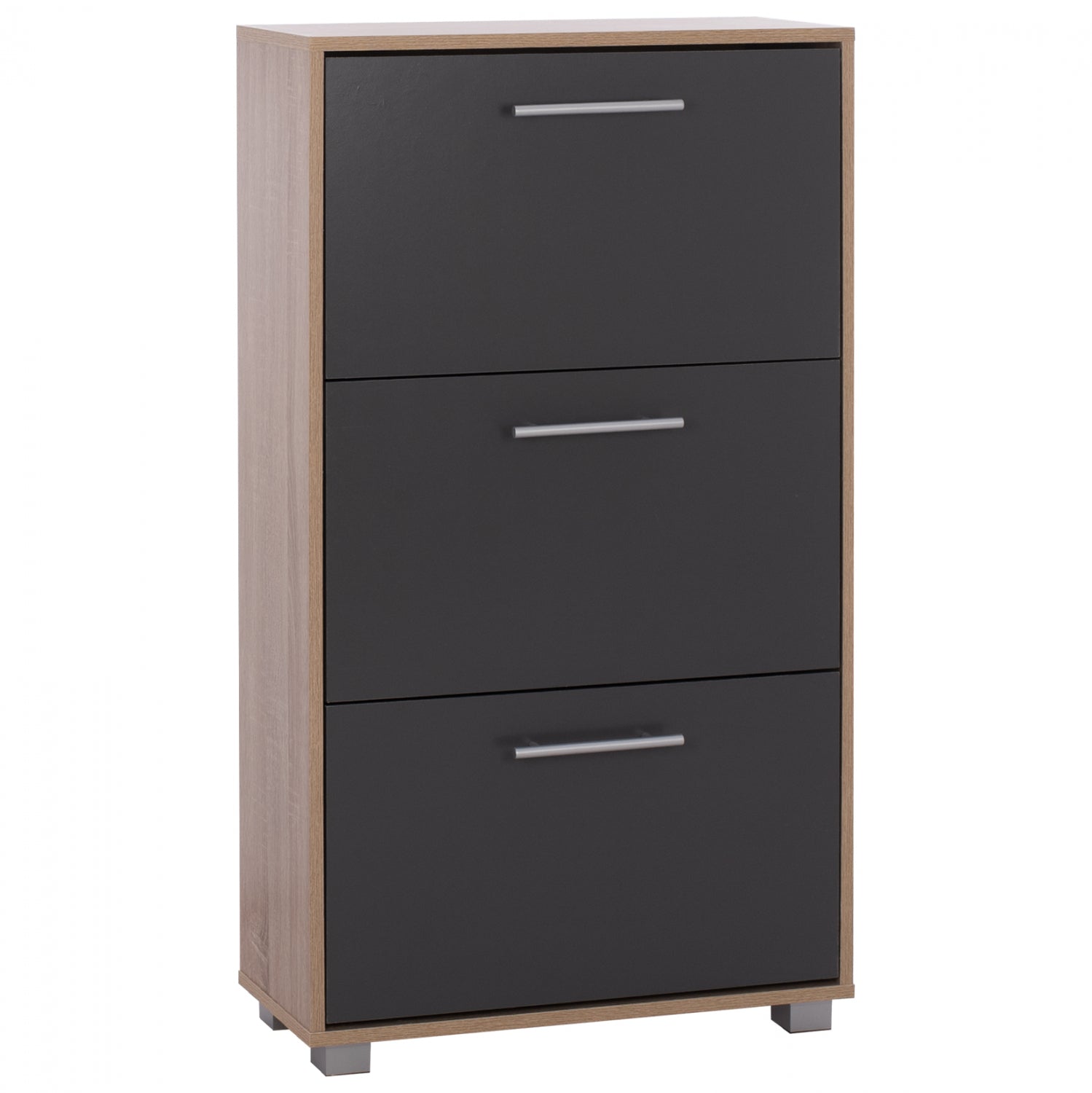 ΠΑΠΟΥΤΣΟΘΗΚΗ ΞΥΛΙΝΗ DAVINA HM2221.04 SONAMA-ΓΚΡΙ 3ΘΕΣΕΩΝ 62Χ24Χ110Υεκ - Pakobazaar