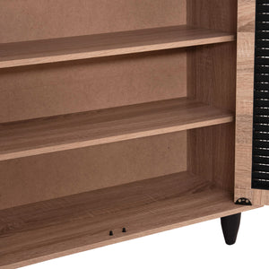 ΠΑΠΟΥΤΣΟΘΗΚΗ ΞΥΛΙΝΗ MCKENNA HM2266.02 ΣΕ ΧΡΩΜΑ SONAMA-ΜΑΥΡΟ 77x30x69Υεκ. - Pakobazaar