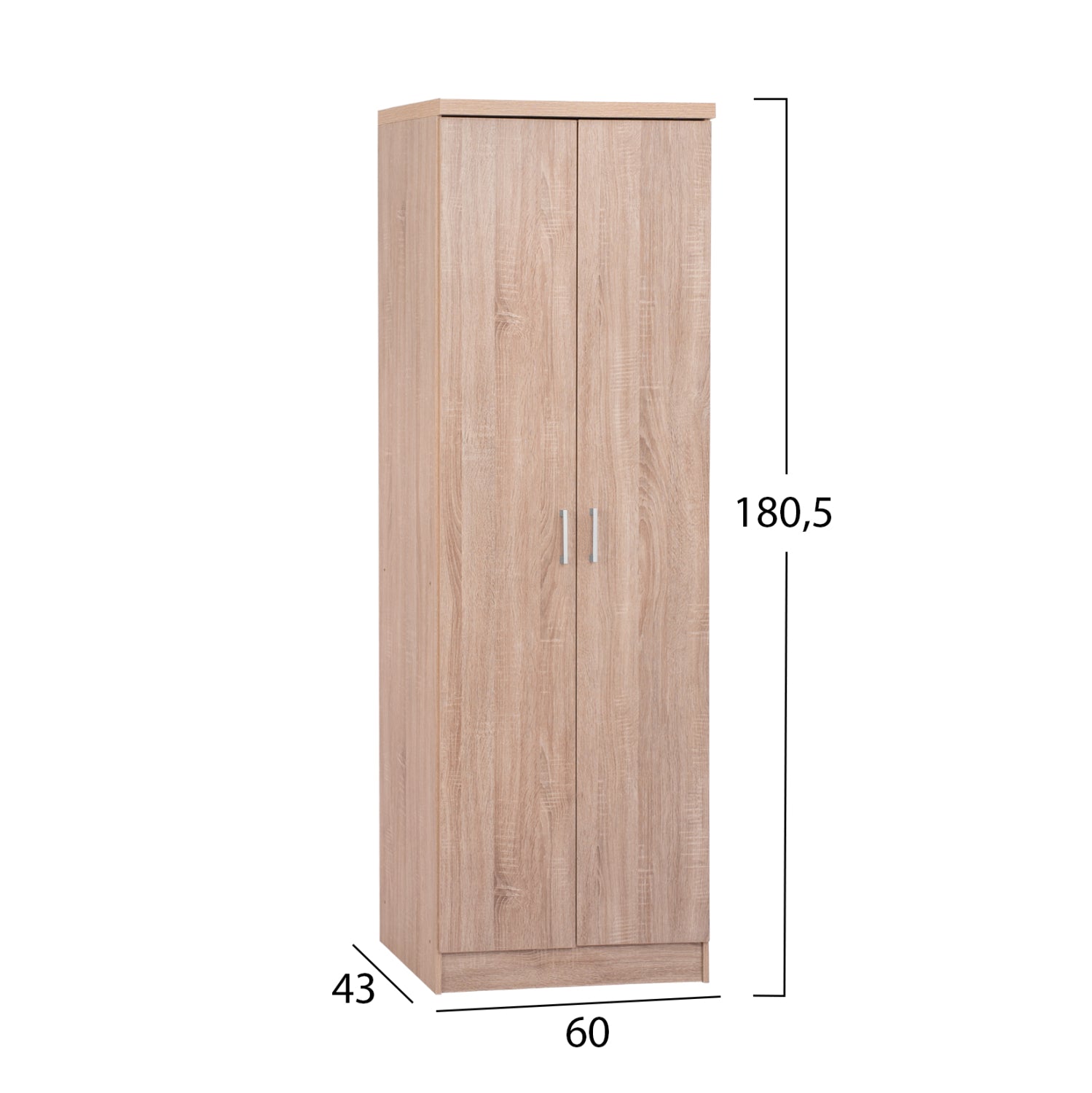 ΠΑΠΟΥΤΣΟΘΗΚΗ ΞΥΛΙΝΗ DAYANNA ΜΕ 6 ΡΑΦΙΑ 60X43X180.5εκ. SONAMA HM2379.02 - Pakobazaar