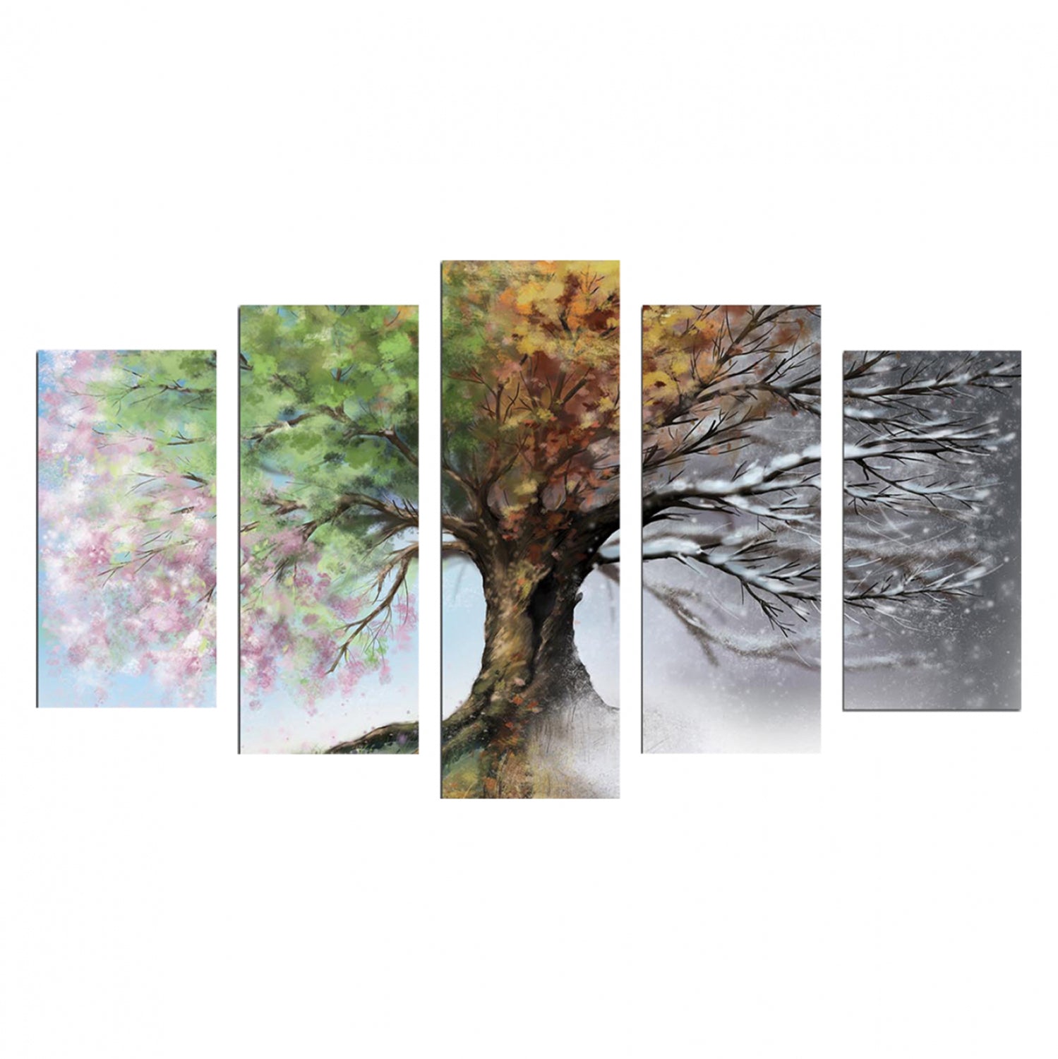 ΠΕΝΤΑΠΤΥΧΟΣ ΠΙΝΑΚΑΣ MDF FOUR SEASONS HM7206.05 100X60x0,3 εκ. - Pakobazaar