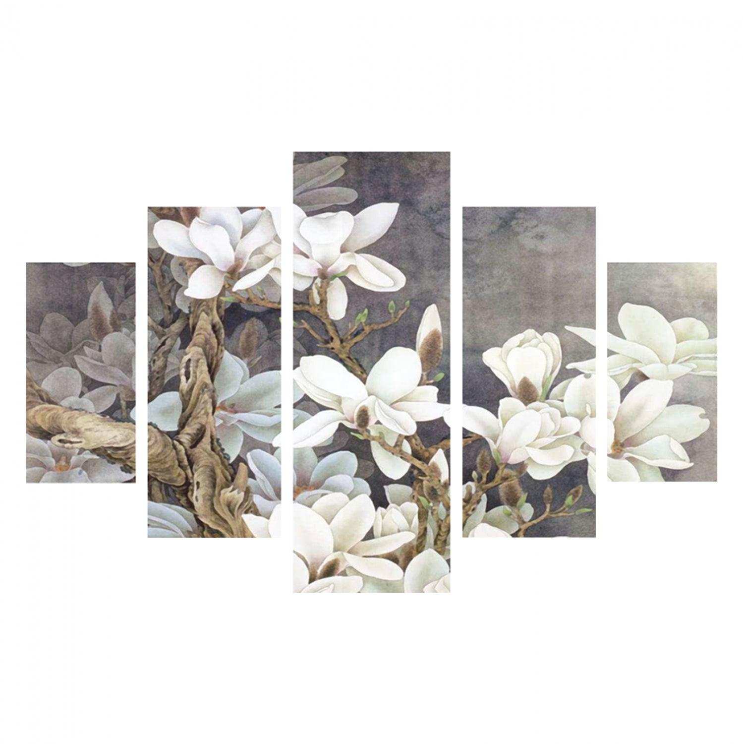 ΠΕΝΤΑΠΤΥΧΟΣ ΠΙΝΑΚΑΣ MDF MAGNOLIA KOBUS HM7207.01 82X56x0,3 εκ. - Pakobazaar