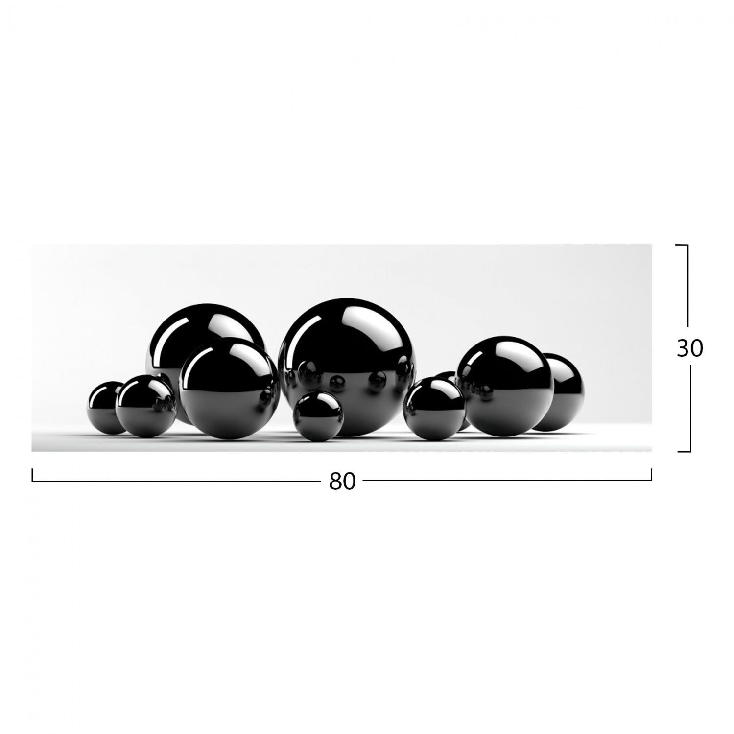 ΠΙΝΑΚΑΣ ΚΑΜΒΑΣ BLACK AND WHITE HM7198.02 80x3x30 εκ. - Pakobazaar