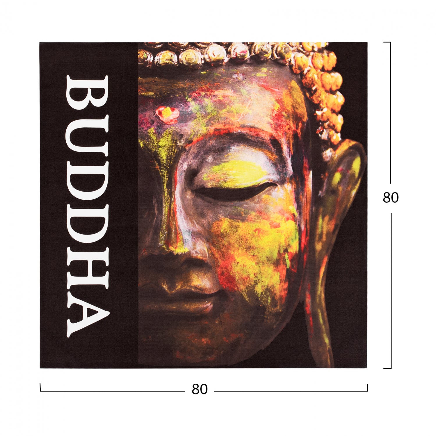 ΠΙΝΑΚΑΣ ΚΑΜΒΑΣ BUDDHA HM7156.01 80X80X2.5 εκ. - Pakobazaar