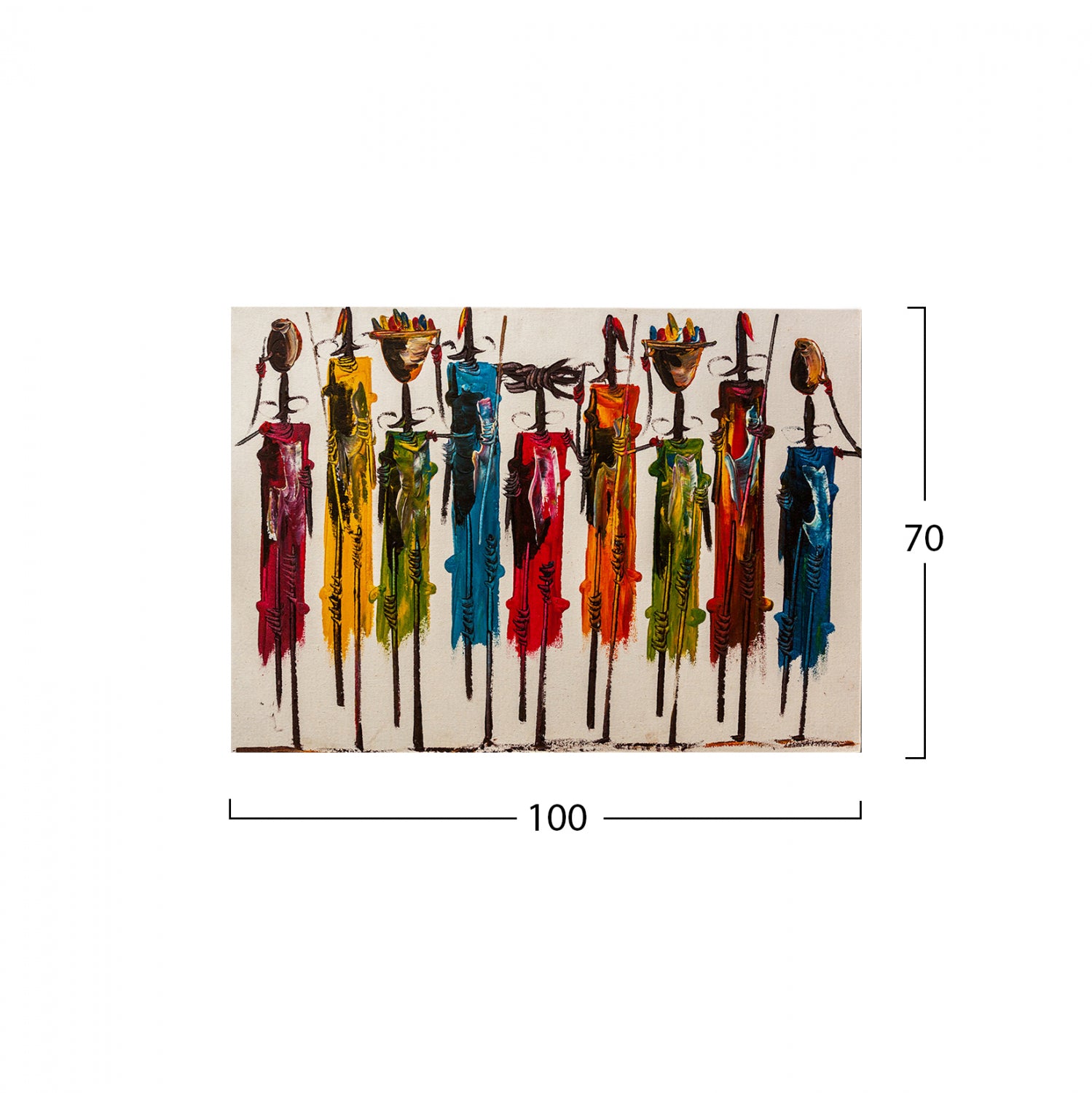 ΠΙΝΑΚΑΣ ΚΑΜΒΑΣ COLORFUL AFRICAN ART HM7197.02 100X3X70 εκ. - Pakobazaar