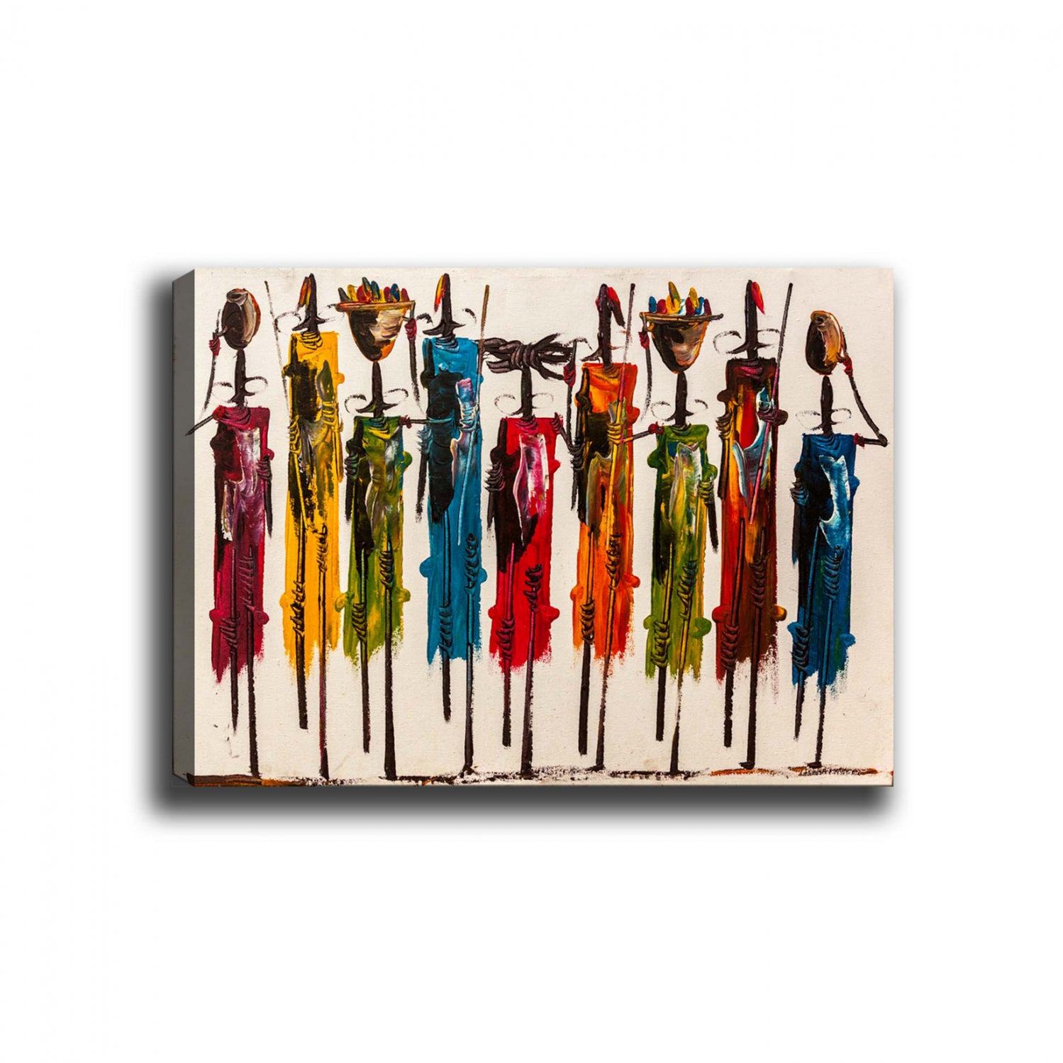 ΠΙΝΑΚΑΣ ΚΑΜΒΑΣ COLORFUL AFRICAN ART HM7197.02 100X3X70 εκ. - Pakobazaar